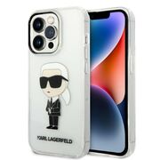 Husa premium pentru  iPhone 14 Pro  Karl Lagerfeld superior quality - Alb