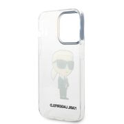 Husa premium pentru  iPhone 14 Pro  Karl Lagerfeld superior quality - Alb