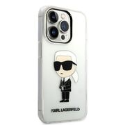 Husa premium pentru  iPhone 14 Pro  Karl Lagerfeld superior quality - Alb