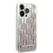 Husa premium pentru  iPhone 14 Pro  Karl Lagerfeld superior quality - Argintiu