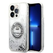 Husa premium pentru  iPhone 14 Pro  Karl Lagerfeld superior quality - Gri deschis