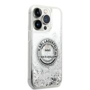 Husa premium pentru  iPhone 14 Pro  Karl Lagerfeld superior quality - Gri deschis