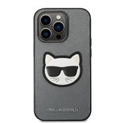 Husa premium pentru  iPhone 14 Pro  Karl Lagerfeld superior quality - Gri deschis