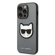 Husa premium pentru  iPhone 14 Pro  Karl Lagerfeld superior quality - Gri deschis