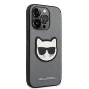 Husa premium pentru  iPhone 14 Pro  Karl Lagerfeld superior quality - Gri deschis