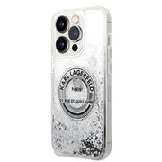 Husa premium pentru  iPhone 14 Pro  Karl Lagerfeld superior quality - Gri deschis