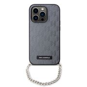 Husa premium pentru  iPhone 14 Pro  Karl Lagerfeld superior quality - Gri inchis