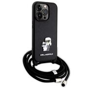 Husa premium pentru  iPhone 14 Pro  Karl Lagerfeld superior quality - Negru electric