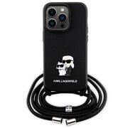 Husa premium pentru  iPhone 14 Pro  Karl Lagerfeld superior quality - Negru electric