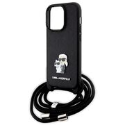 Husa premium pentru  iPhone 14 Pro  Karl Lagerfeld superior quality - Negru electric