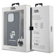 Husa premium pentru  iPhone 14 Pro  Karl Lagerfeld superior quality - Negru electric