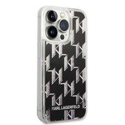 Husa premium pentru  iPhone 14 Pro  Karl Lagerfeld superior quality - Negru gri