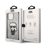 Husa premium pentru  iPhone 14 Pro Max Karl Lagerfeld superior quality - Argintiu
