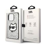 Husa premium pentru  iPhone 14 Pro Max Karl Lagerfeld superior quality - Gri deschis