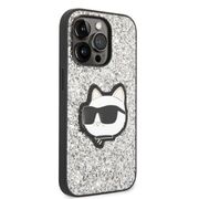 Husa premium pentru  iPhone 14 Pro Max Karl Lagerfeld superior quality - Gri deschis
