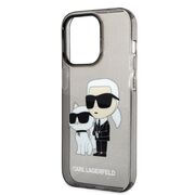 Husa premium pentru  iPhone 14 Pro Max Karl Lagerfeld superior quality - Gri inchis