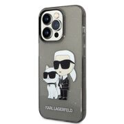 Husa premium pentru  iPhone 14 Pro Max Karl Lagerfeld superior quality - Gri inchis