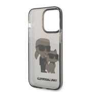 Husa premium pentru  iPhone 14 Pro Max Karl Lagerfeld superior quality - Gri inchis