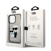Husa premium pentru  iPhone 14 Pro Max Karl Lagerfeld superior quality - Gri inchis