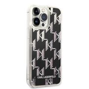 Husa premium pentru  iPhone 14 Pro Max Karl Lagerfeld superior quality - Negru gri