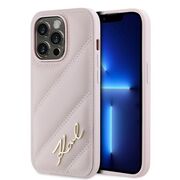 Husa premium pentru  iPhone 14 Pro Max Karl Lagerfeld superior quality - Roz neon