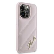 Husa premium pentru  iPhone 14 Pro Max Karl Lagerfeld superior quality - Roz neon