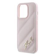 Husa premium pentru  iPhone 14 Pro Max Karl Lagerfeld superior quality - Roz neon