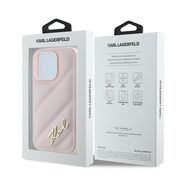 Husa premium pentru  iPhone 14 Pro Max Karl Lagerfeld superior quality - Roz neon