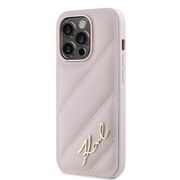 Husa premium pentru  iPhone 14 Pro Max Karl Lagerfeld superior quality - Roz neon