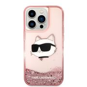 Husa premium pentru  iPhone 14 Pro Max Karl Lagerfeld superior quality - Roz pal