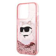 Husa premium pentru  iPhone 14 Pro Max Karl Lagerfeld superior quality - Roz pal
