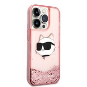 Husa premium pentru  iPhone 14 Pro Max Karl Lagerfeld superior quality - Roz pal