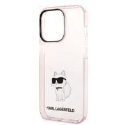 Husa premium pentru  iPhone 14 Pro Max Karl Lagerfeld superior quality - Roz pal