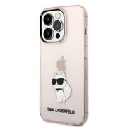 Husa premium pentru  iPhone 14 Pro Max Karl Lagerfeld superior quality - Roz pal