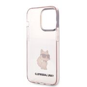 Husa premium pentru  iPhone 14 Pro Max Karl Lagerfeld superior quality - Roz pal
