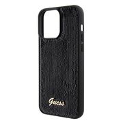 Husa premium pentru  iPhone 15 Pro Max Guess Elegance Series - Negru
