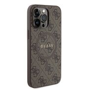Husa premium pentru  iPhone 15 Pro Max compatibila MagSafe Guess Luxury Series - Maro