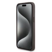 Husa premium pentru  iPhone 15 Pro Max compatibila MagSafe Guess Luxury Series - Maro