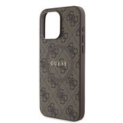 Husa premium pentru  iPhone 15 Pro Max compatibila MagSafe Guess Luxury Series - Maro