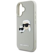 Husa premium pentru  iPhone 16 Karl Lagerfeld superior quality - Gri