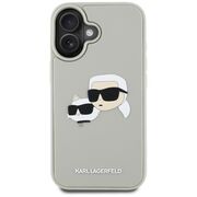 Husa premium pentru  iPhone 16 Karl Lagerfeld superior quality - Gri