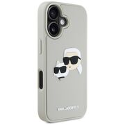 Husa premium pentru  iPhone 16 Karl Lagerfeld superior quality - Gri