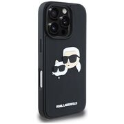 Husa premium pentru  iPhone 16 Karl Lagerfeld superior quality - Negru print