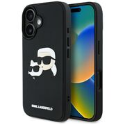 Husa premium pentru  iPhone 16 Karl Lagerfeld superior quality - Negru royal