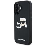 Husa premium pentru  iPhone 16 Karl Lagerfeld superior quality - Negru royal