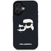 Husa premium pentru  iPhone 16 Karl Lagerfeld superior quality - Negru royal