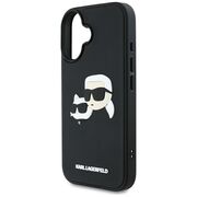 Husa premium pentru  iPhone 16 Karl Lagerfeld superior quality - Negru royal