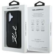 Husa premium pentru  iPhone 16 Karl Lagerfeld superior quality - Negru