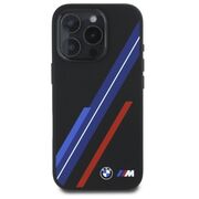 Husa premium pentru  iPhone 16 Pro Max compatibila MagSafe BMW Signature - Negru multicolor