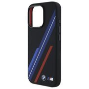 Husa premium pentru  iPhone 16 Pro Max compatibila MagSafe BMW Signature - Negru multicolor